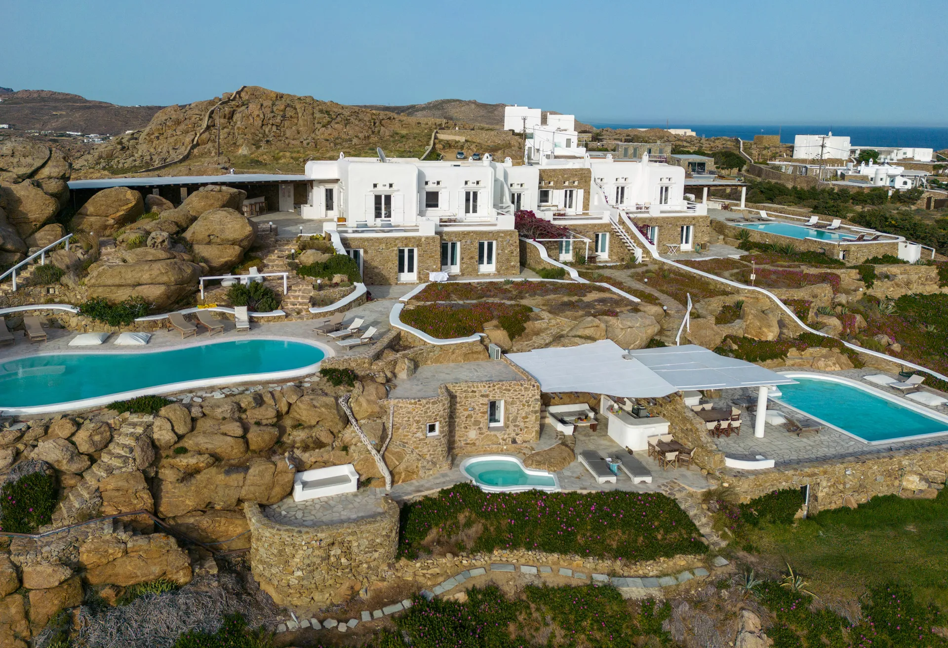 mykonos villa large groups